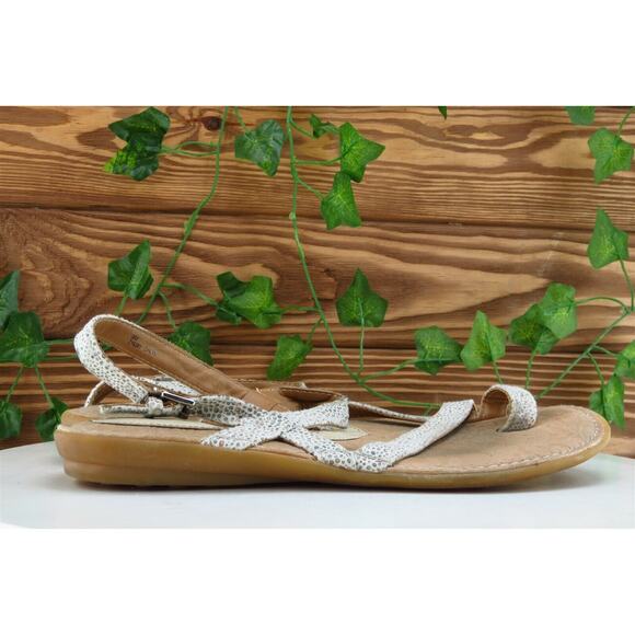 Born concept Sz 9 M Brown Strappy Fabric Women Sandals - Picture 4 of 7